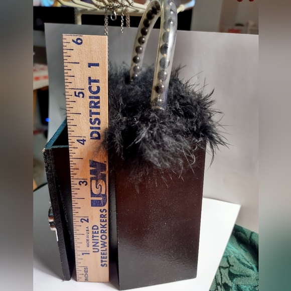 Eclectic Black & White Polka Dot Handbag Shaped Storage Box - Picture 8 of 14